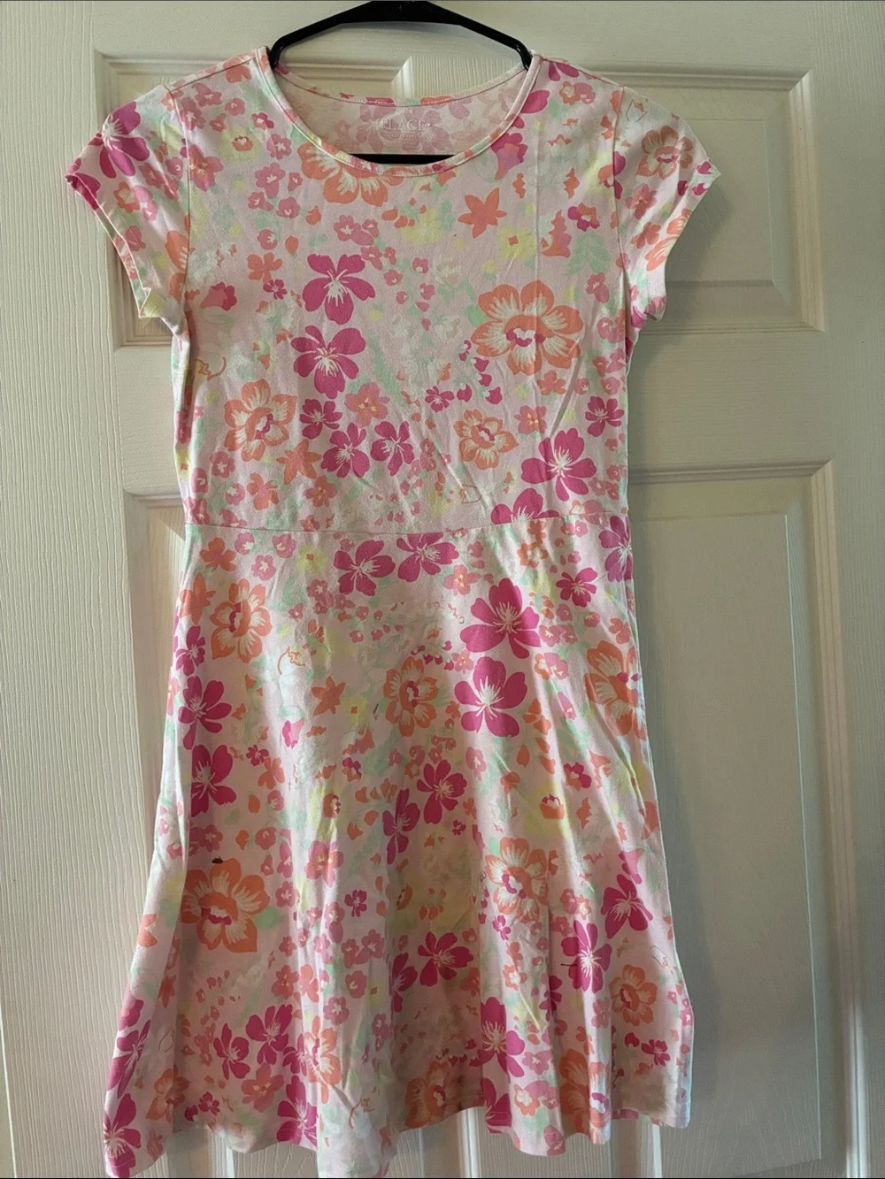 The Children's Place Pink Floral and Solid Pink Girls' Dresses size XL-14 - Picture 3 of 8